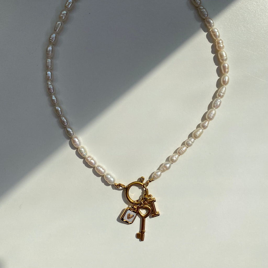 White Heart Charm