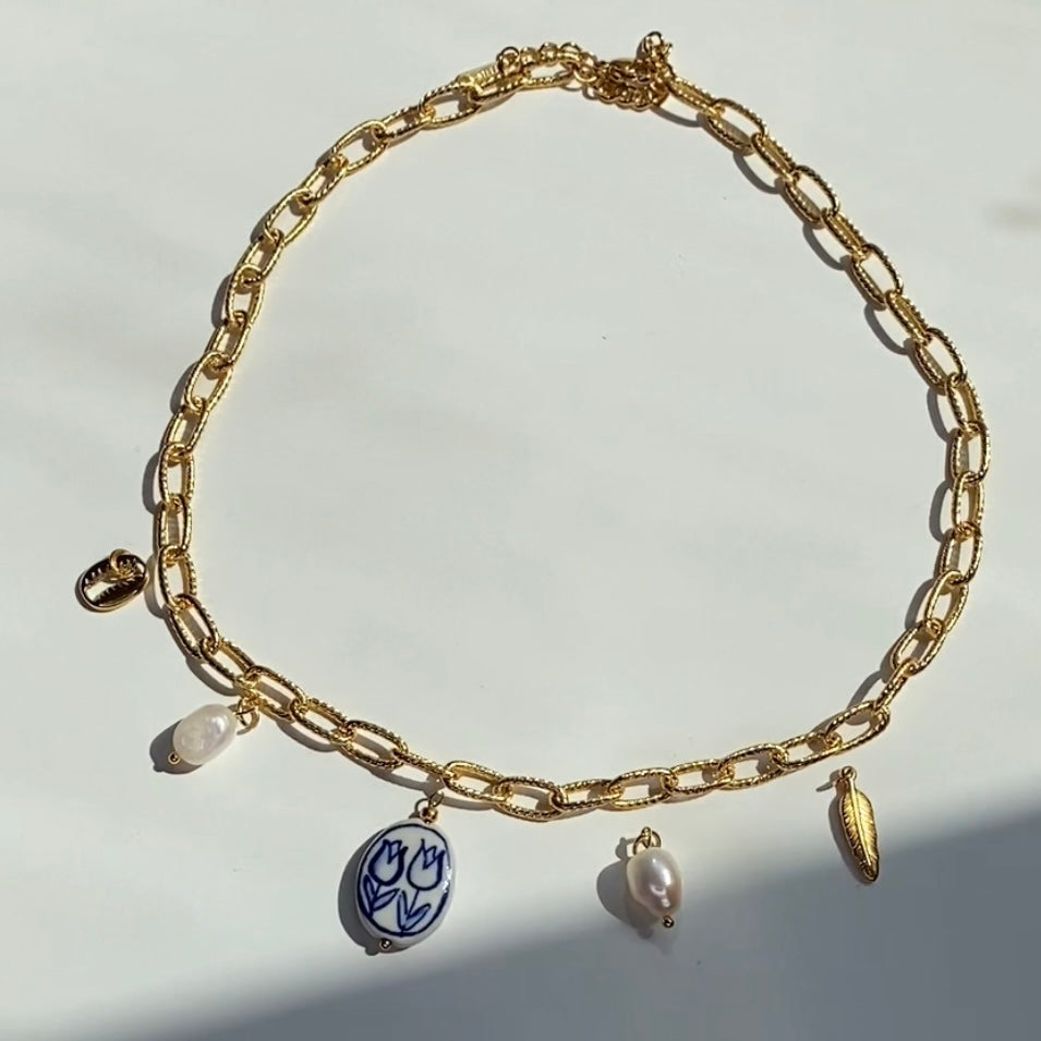 Blue Tulip Charm