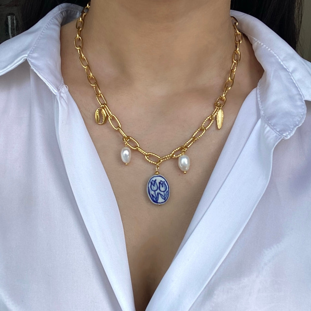 Blue Tulip Charm